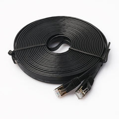 10m CAT7 10 Gigabit Ethernet Ultra Flat Patch Cable for Modem Router LAN Network - Built with Shielded RJ45 Connectors