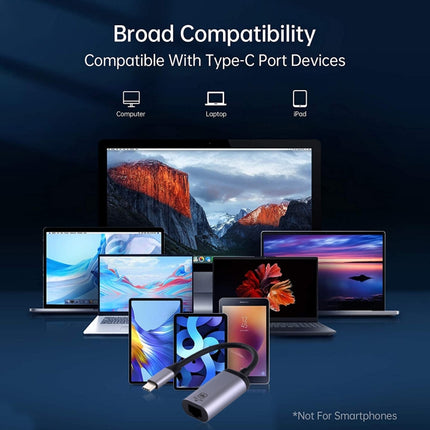 Type-C / USB-C Male to Gigabit RJ45 Female Adapter Converter, Gigabit RJ45 Female