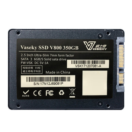 Vaseky V800 350GB 2.5 inch SATA3 6GB/s Ultra-Slim 7mm Solid State Drive SSD Hard Disk Drive for Desktop, Notebook, 350GB