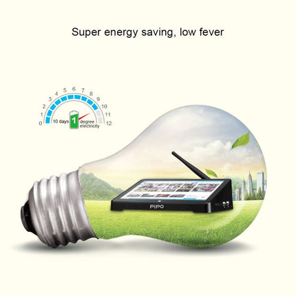 PiPo X8 Pro TV Box Style Mini PC, 4GB + 64GB, 7 inch Windows 10, Intel Celeron N4020 Dual Core, Support TF Card / Bluetooth / WiFi / LAN / HDMI, US/EU Plug, X8 Pro