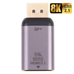 8K 60Hz HDMI 2.1 Female to DP Male Adapter, DP Male