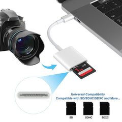 2pcs USB-C / Type-C to SD(HC) Card Reader Adapter