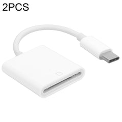 2pcs USB-C / Type-C to SD(HC) Card Reader Adapter