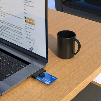 Rocketek CR318-C Type-C Smart Card / SIM / ID / CAC Card Reader, Type-C