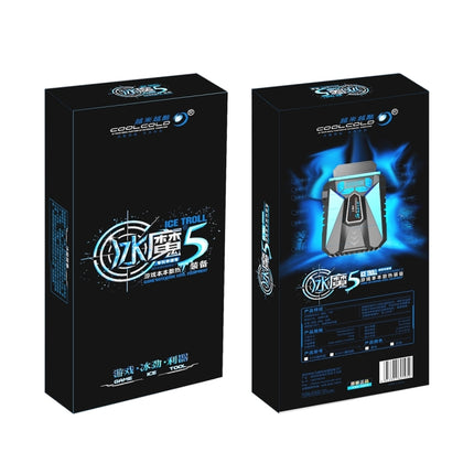 Ice Troll 5 COOLCOLD Portable Laptop Cooling Fan Air Cooler Speed Adjustable High Performance Notebook Fan Cooler Controller, USB 5V (Black), USB 5V (White)