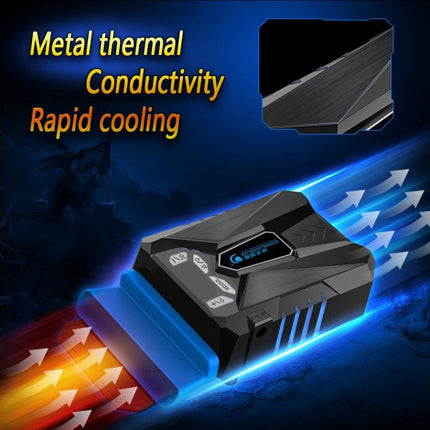 Ice Troll 5 COOLCOLD Portable Laptop Cooling Fan Air Cooler Speed Adjustable High Performance Notebook Fan Cooler Controller, AC 220V, AC 220V (Black)