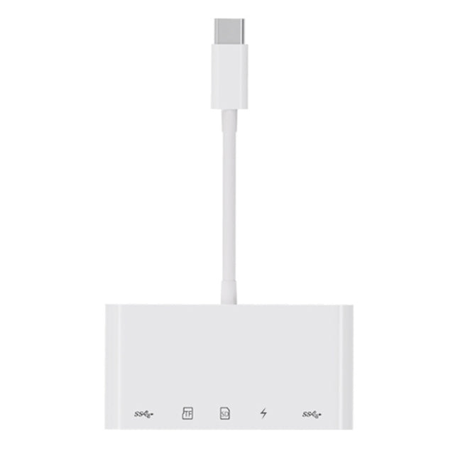 NK-1032TC 5 in 1 USB-C Male to SD / TF / 2xUSB / Type-C Female Adapter, NK1032TC