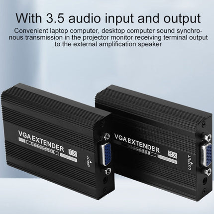 Measy VGA1815 VGA Extender Transmitter and Receiver Converter, POE Single Power Supply, Transmission Distance: 150m, VGA1815