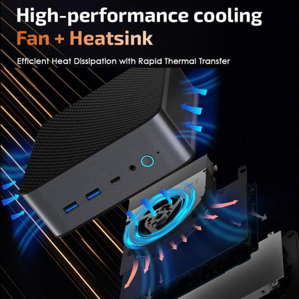 GXMO H90 Pro Windows 11 Mini PC, AMD Ryzen 7 8745HS Octa Core Processor, EU Plug