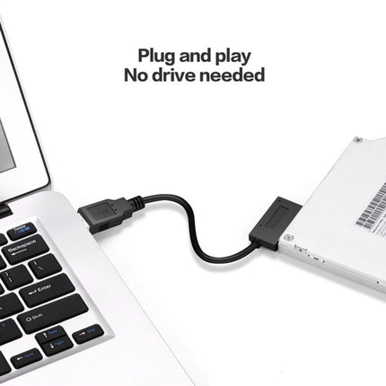 Professional USB 3.0 to 7+6Pin Slimline SATA Cable Adapter Indicator, USB 3.0