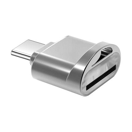 USB-C / Type-C 3.1 to Micro SD Card (TF Card) Reader Adapter, Silver
