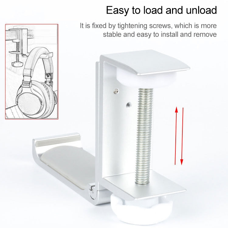 Paste Screw Type Metal Foldable Headset Stand Display Hanger, Paste Screw Type