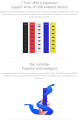 ORICO H7013-U3 ABS Material Desktop 7 Ports USB 3.0 HUB with 1m USB Cable