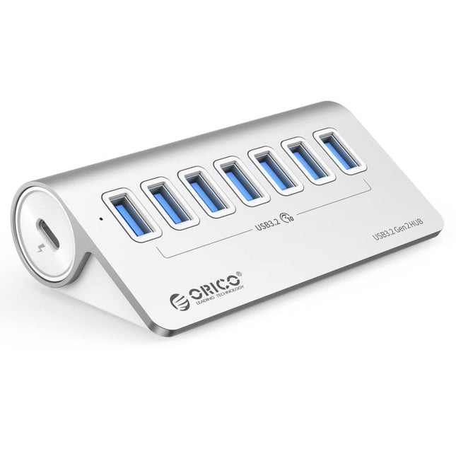 ORICO M3U7-G2 Aluminum Alloy 7-Port USB 3.2 Gen2 10Gbps HUB with 1m Cable, M3U7-G2 1m