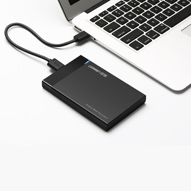 UGREEN US221 HDD Enclosure 2.5 inch SATA to USB 3.0 SSD Adapter Hard Disk Drive Box External HDD Case, Support UASP Protocol, US221 Removable Cable