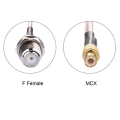 15cm MCX to F Female RG316 Cable, MCX Male to F Female