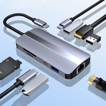 BYL-2206 9 in 1 USB-C / Type-C to USB Multifunctional Docking Station HUB Adapter, BYL-2206