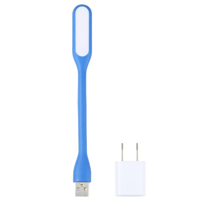 6LEDs USB Interface Flexible Reading Light with US Power Adapter, Light + Adapter