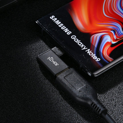 Type-C / USB-C Female to USB 3.0 Male 90 Degree Elbow Head Aluminium Alloy Adapter, Type-C Female to USB 3.0 Male