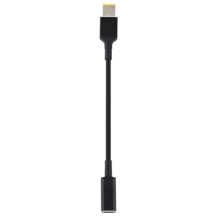 PD 100W 18.5-20V Square Plug to USB-C / Type-C Adapter Nylon Braid Cable for Lenovo Laptop