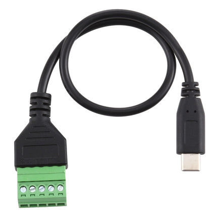 USB-C / Type-C Male to 5 Pin Pluggable Terminals Solder-free USB Connector Solderless Connection Adapter Cable, Length: 30cm, Type-C Male