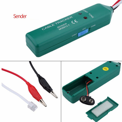 BSIDE MS6812 RJ11 & RJ45 Telephone Line Cable Tracker, Including Sender & Receiver