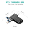 Richwell 16G Type-C + 8 Pin + USB 3.0 Metal Push-pull Flash Disk with OTG Function