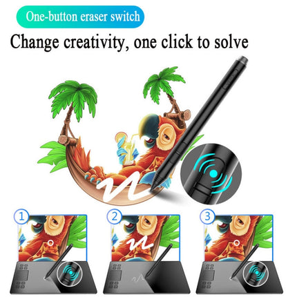 VEIKK A50 10x6 inch 5080 LPI Smart Touch Electronic Graphic Tablet, with Type-c Interface, A50