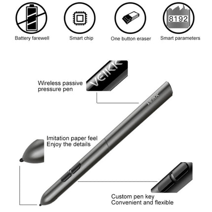 VEIKK S640 6x4 inch 5080 LPI Electronic Graphic Tablet, S640