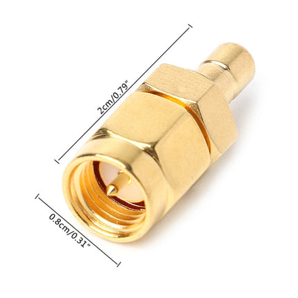 2 PCS SMA Male to SMA Male DAB Digital Radio Antenna Connector, SMA Male to Male