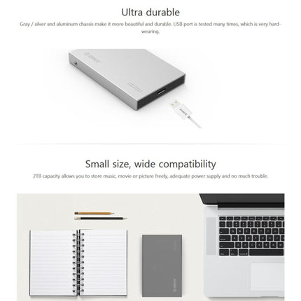 ORICO 2518S3 USB3.0 External Hard Disk Box Storage Case for 7mm & 9.5mm 2.5 inch SATA HDD / SSD