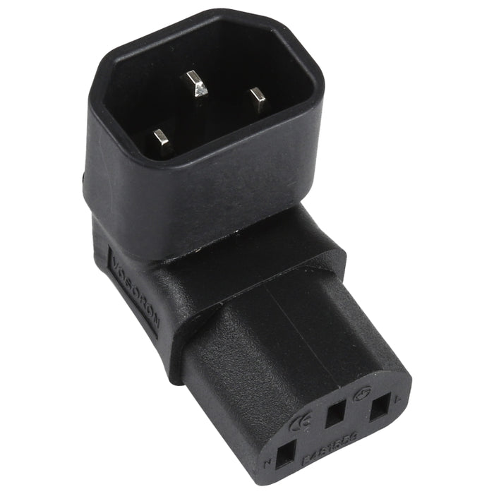 C13 to C14 Elbow (Up) AC Power Plug Adapter Converter Socket, C13 to C14 Elbow Up