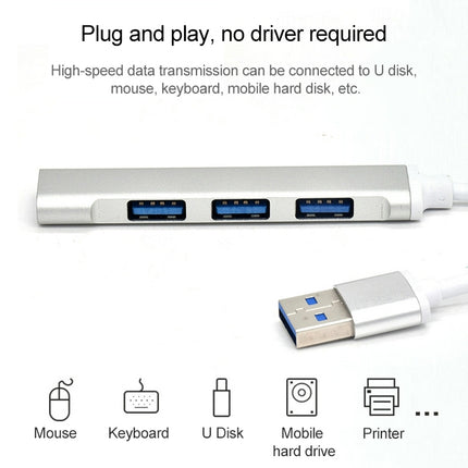 A-809 4 x USB 3.0 to USB 3.0 Aluminum Alloy HUB Adapter