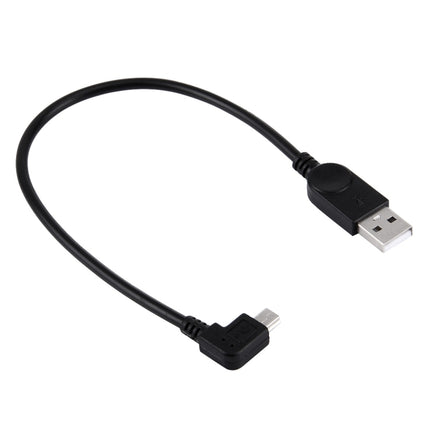90 Degree Angle Left Mini USB to USB Data / Charging Cable, Length: 28cm, Left Angle Mini USB