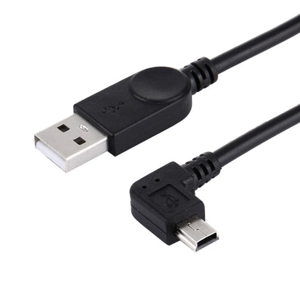 90 Degree Angle Left Mini USB to USB Data / Charging Cable, Length: 28cm, Left Angle Mini USB