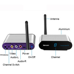 Measy AV220 2.4GHz Wireless Audio / Video Transmitter and Receiver, Transmission Distance: 200m, UK Plug, AV220 Silver