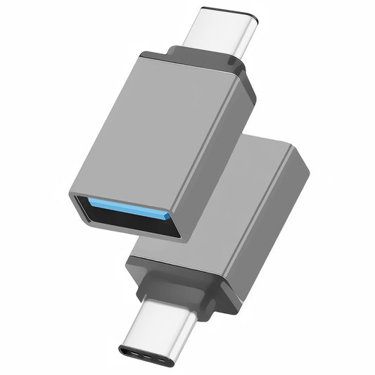 Aluminum Alloy USB-C / Type-C 3.1 Male to USB 3.0 Female Data / Charger Adapter