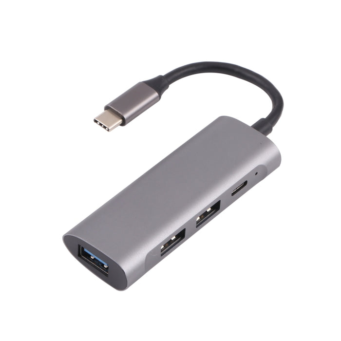 T-811 4 in 1 USB-C / Type-C to 3 USB 3.0 + USB-C / Type-C Ports HUB Docking Station, T-811