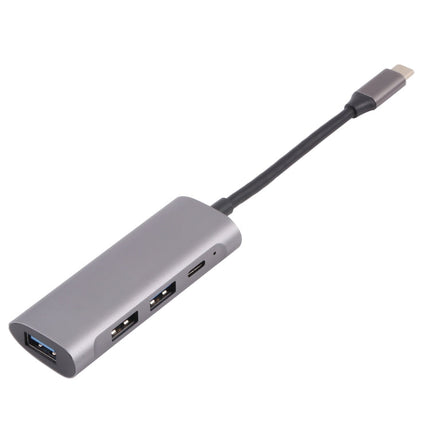 T-811 4 in 1 USB-C / Type-C to 3 USB 3.0 + USB-C / Type-C Ports HUB Docking Station, T-811