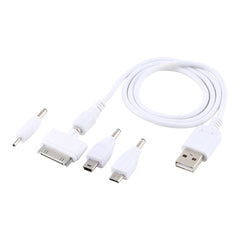 5 in 1 Multi-function Data Cable with 4 Adapters, Suitable for Mico USB / HDMI / Nokia 2.0 / iPhone 4, 5 in 1