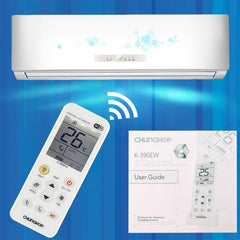 CHUNGHOP K-390EW WiFi Smart Universal Air Conditioner A/C Remote Control with Backlight & LED Light & Base, Support 2G / 3G / 4G / WiFi Network, EU Plug, PC6933, PC6933EU