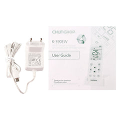 CHUNGHOP K-390EW WiFi Smart Universal Air Conditioner A/C Remote Control with Backlight & LED Light & Base, Support 2G / 3G / 4G / WiFi Network, EU Plug