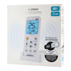 CHUNGHOP K-390EW WiFi Smart Universal Air Conditioner A/C Remote Control with Backlight & LED Light & Base, Support 2G / 3G / 4G / WiFi Network, EU Plug