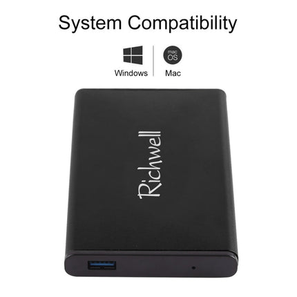 Richwell SATA R2-SATA-2TB 2TB 2.5 inch USB3.0 Super Speed Interface Mobile Hard Disk Drive, 2TB