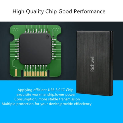 Richwell SATA R23-SATA-1TGB 2.5 inch USB3.0 Interface Mobile Hard Disk Drive, Capacity: 1TB, 1TB