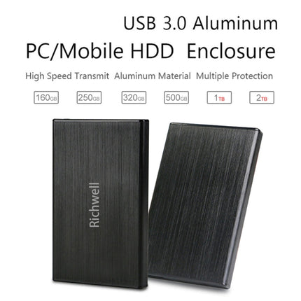Richwell SATA R23-SATA-1TGB 2.5 inch USB3.0 Interface Mobile Hard Disk Drive, Capacity: 1TB, 1TB