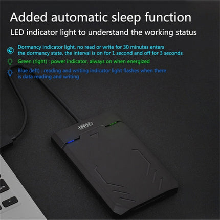 UNITEK SATA 2.5 inch USB 3.0 Interface HDD Enclosure, Length: 30cm, SATA USB 3.0 Interface, Length: 30cm