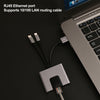 NK-1056S 3 in 1 8 Pin, Type-C, USB to 8 Pin Charging, Ethernet Port, 3.5mm Earphone Multifunctional Converter, NK-1056S