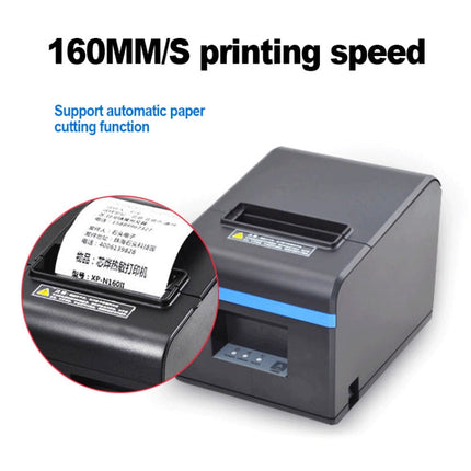 Xprinter N160II USB+Bluetooth Interface 80mm 160mm/s Automatic Thermal Receipt Printer, US Plug, USB+Bluetooth Interface, US Plug, USB+Bluetooth Interface, EU Plug, USB+Bluetooth Interface, UK Plug