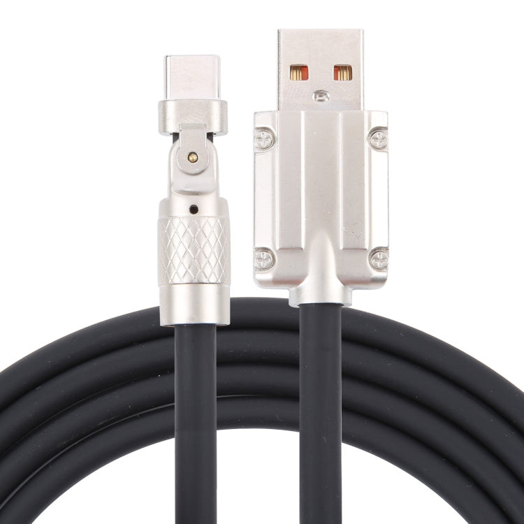 Mech Series 6A 120W USB to Type-C 180-degree Metal Plug Fast Charging Cable, Length: 1.2m, 1.2m Type-C, 1.2m 180-degree Type-C